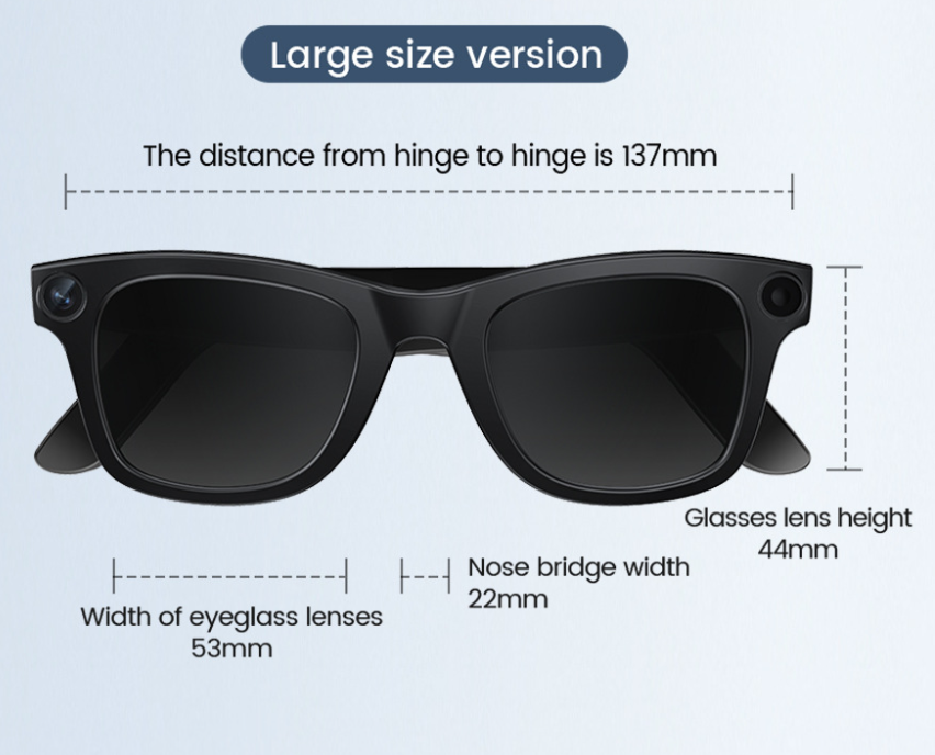 Gafas Inteligentes con Cámara IA | Vídeo HD, Traducción y Llamadas